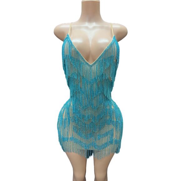 Fringe Rhinestone Dress