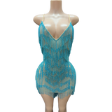 Fringe Rhinestone Dress