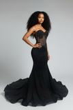 Black corset prom dress 
