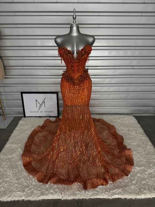 Prom Dress 21 in Orange