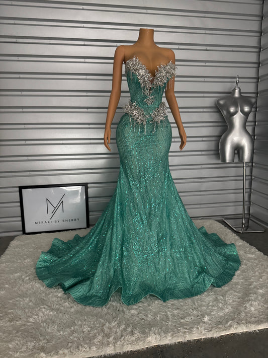 Prom Dress 80 in Turquoise