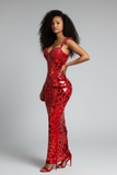 Rhinestone mirror holiday dress