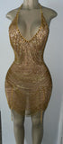 gold rhinestone birthday dress 