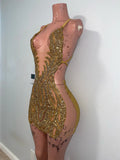 Sexy rhinestone birthday dress 